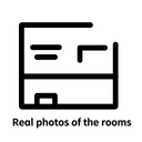 Минималистичная одноцветная иконка, символизирующая реальные фотографии номеров в семейных отелях Турции
